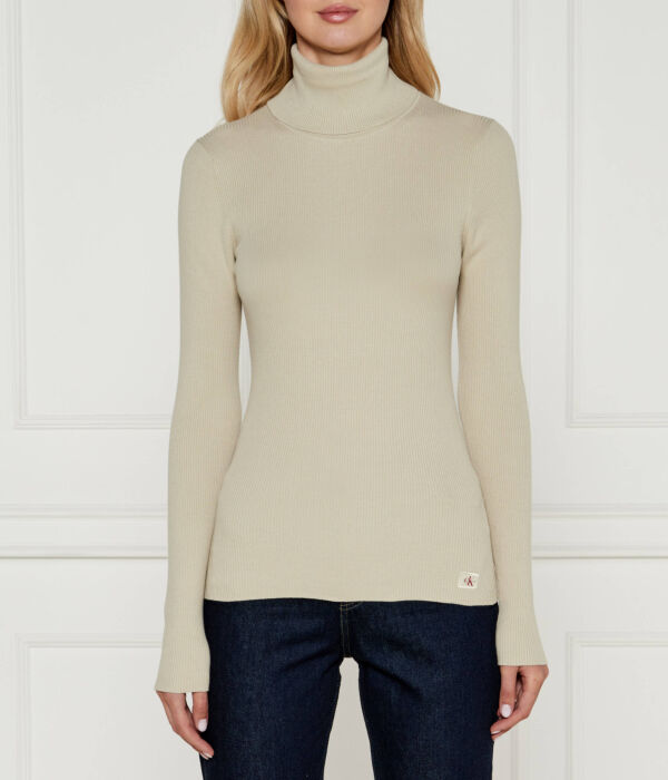 

Водолазка Calvin Klein Jeans Regular Fit, бежевый
