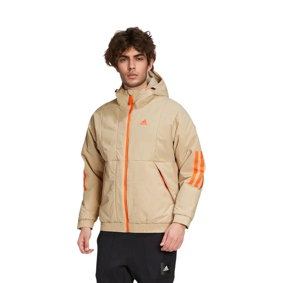Adidas Пуховик мужской луговой коричневый, Grassland Brown — фото 4