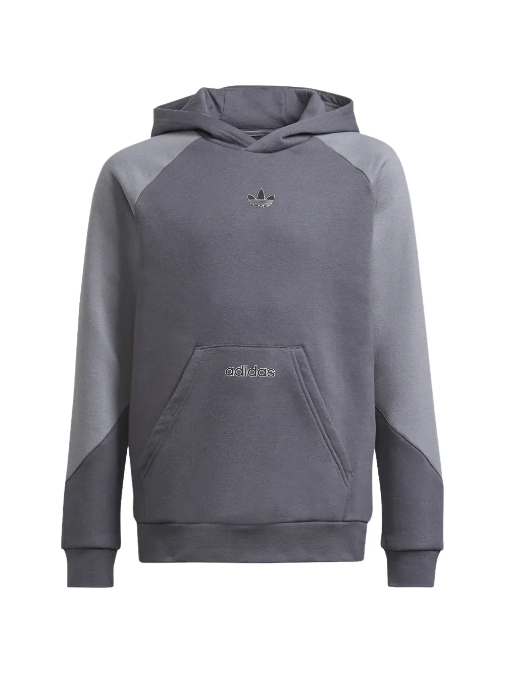 Худи с цветовыми блоками Adidas Kids, серый
