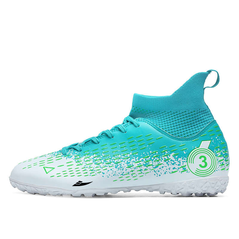 

Kuding Скользоустойчивые и износостойкие футбольные бутсы унисекс Cyan Turf, цвет Cyan Turf