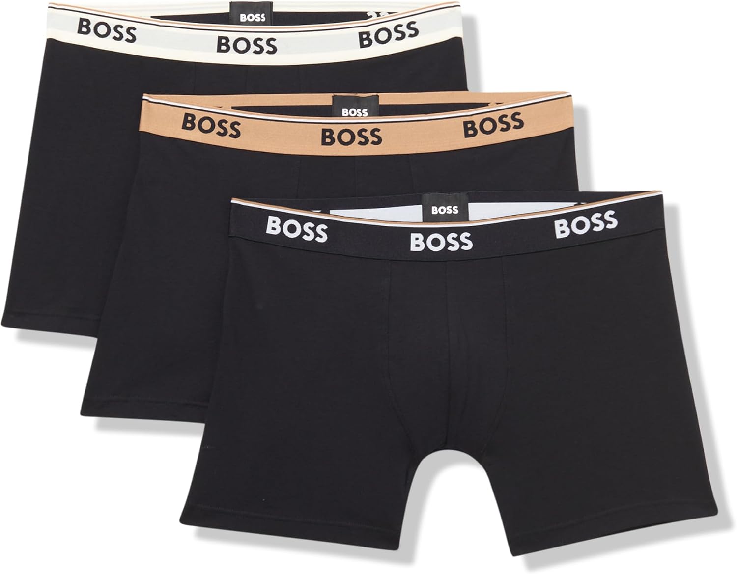 

Мужские боксеры-трусы BOSS из эластичного хлопка, 3 шт., Black Currant/Black Currant, Black Currant/Toasted Marshmellow, Black Currant/Chickpea Beige