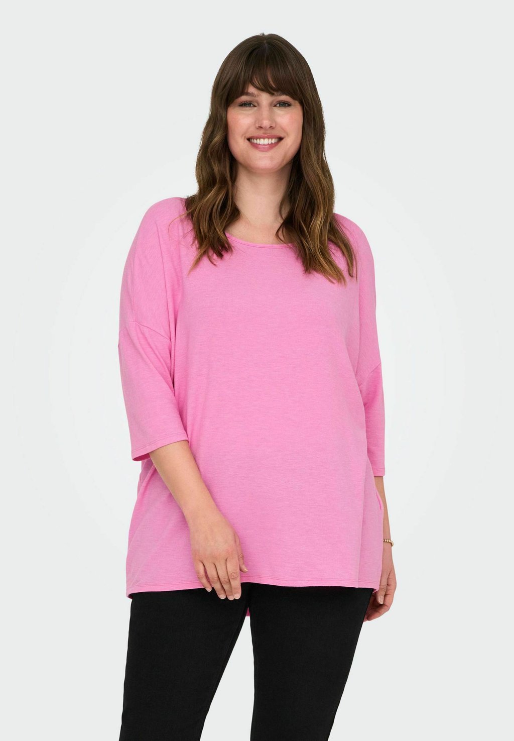 

Футболка с длинным рукавом CARLAMOUR 3/4 ONLY Carmakoma, цвет Fuchsia Pink