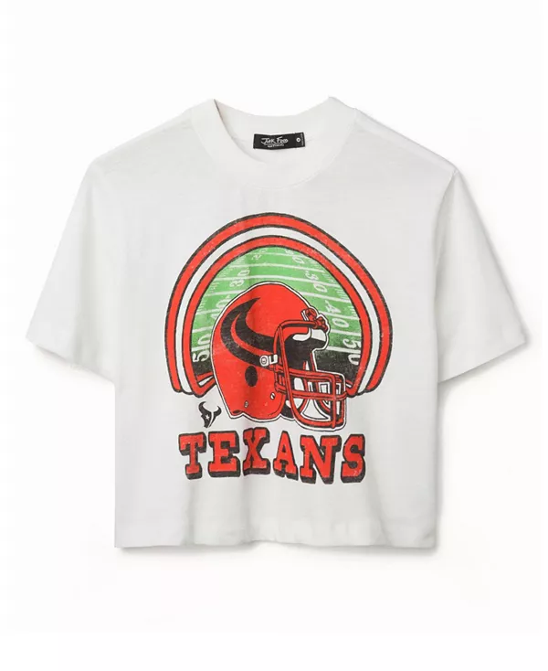 

Женская футболка с высоким воротником NFL Houston Texans Game Time Junk Food Clothing, белый