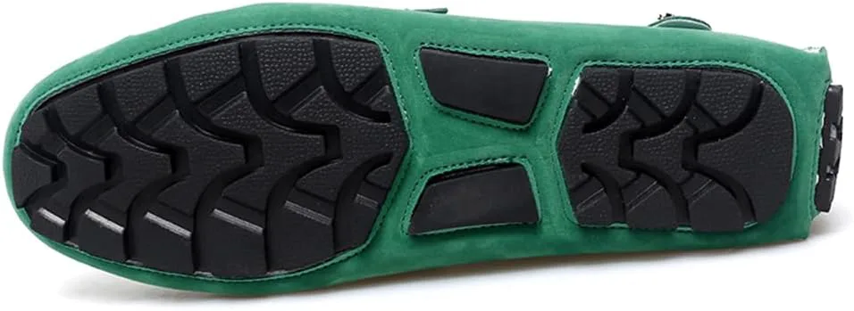 Модные мужские мокасины Penny Loafers, обувь для вождения, слипоны, лодочные туфли Abborora, зеленый — фото 3