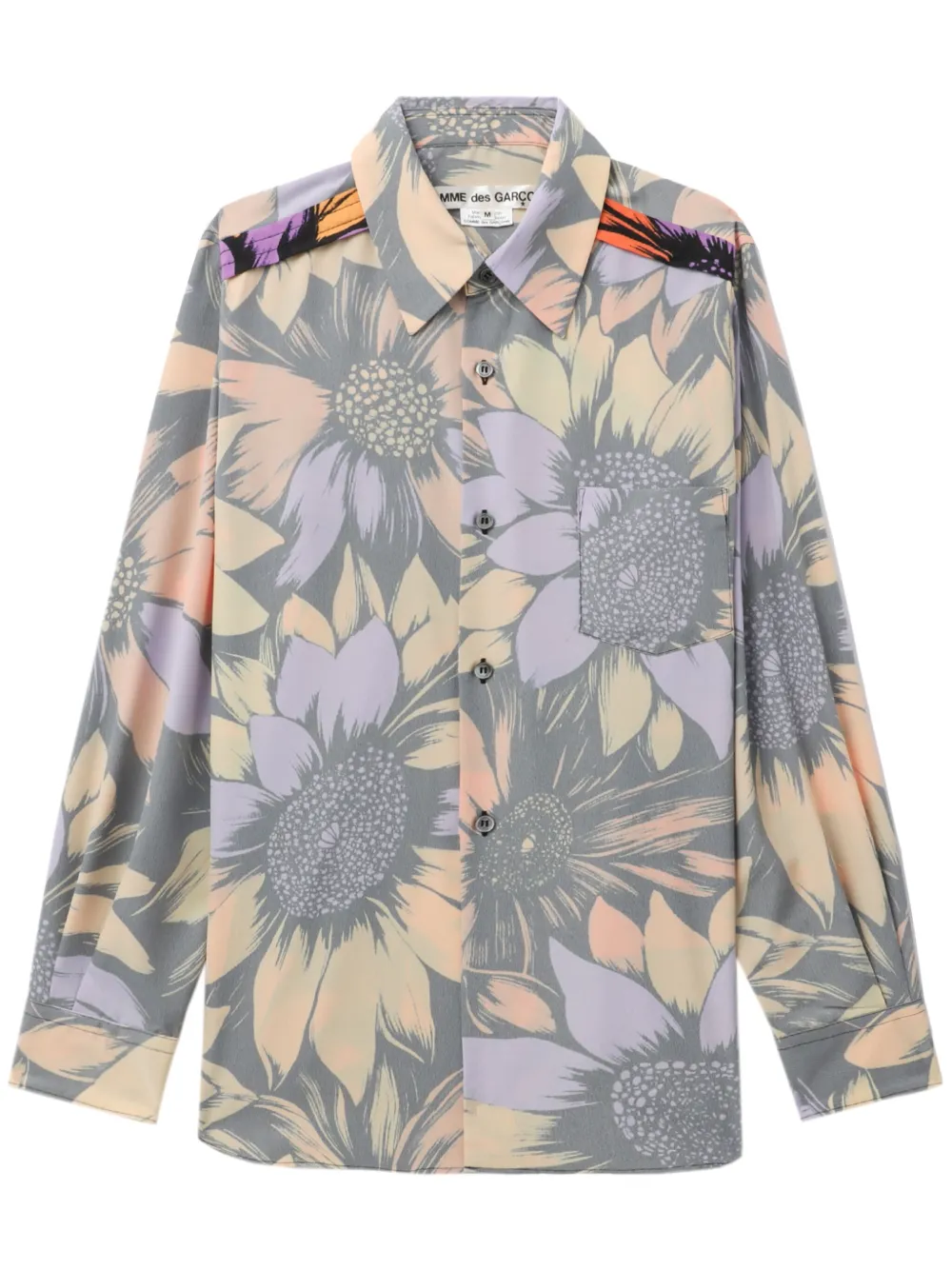 

Рубашка с цветочным принтом COMME DES GARCONS, оранжевый