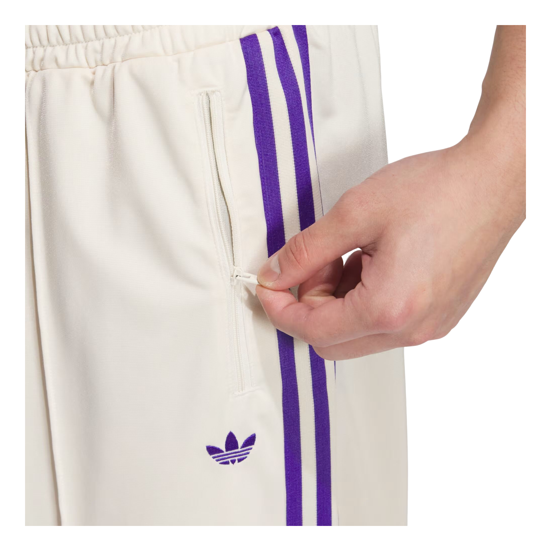 Спортивные брюки Adidas Track Pants, азиатская размерная сетка, цвет 'Wonder White Energy Ink' — фото 2