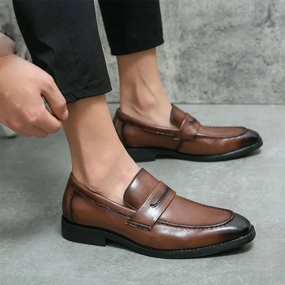 Мокасины кожаные Loafers Brown UOPYNE — фото 3