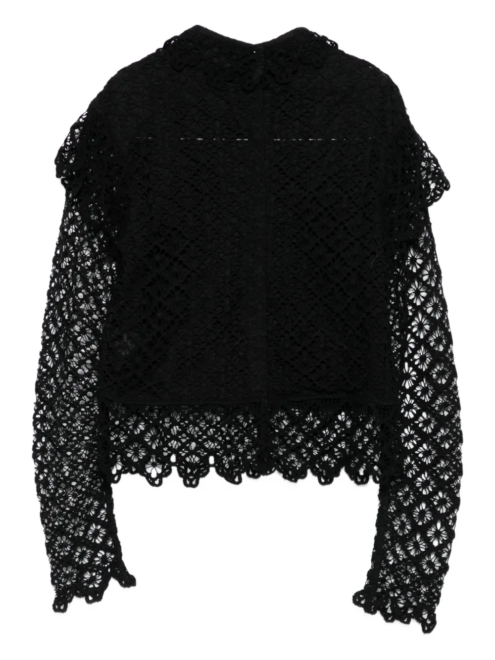 Топ Ludivine с оборками и кружевом ISABEL MARANT, черный — фото 2