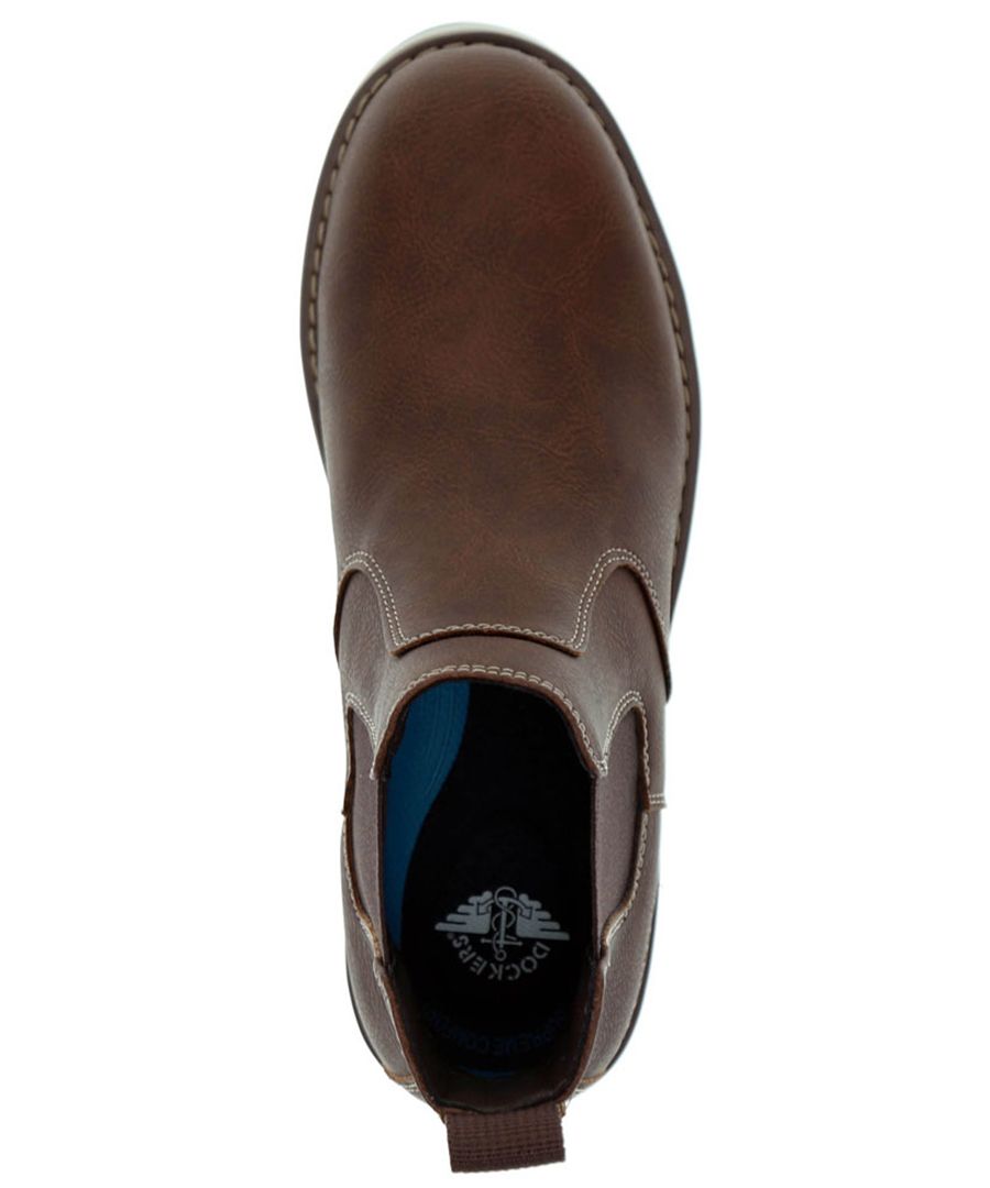 Мужские прочные повседневные ботинки-слипоны Dylan Rugged Casual Chelsea Dockers, Briar — фото 4