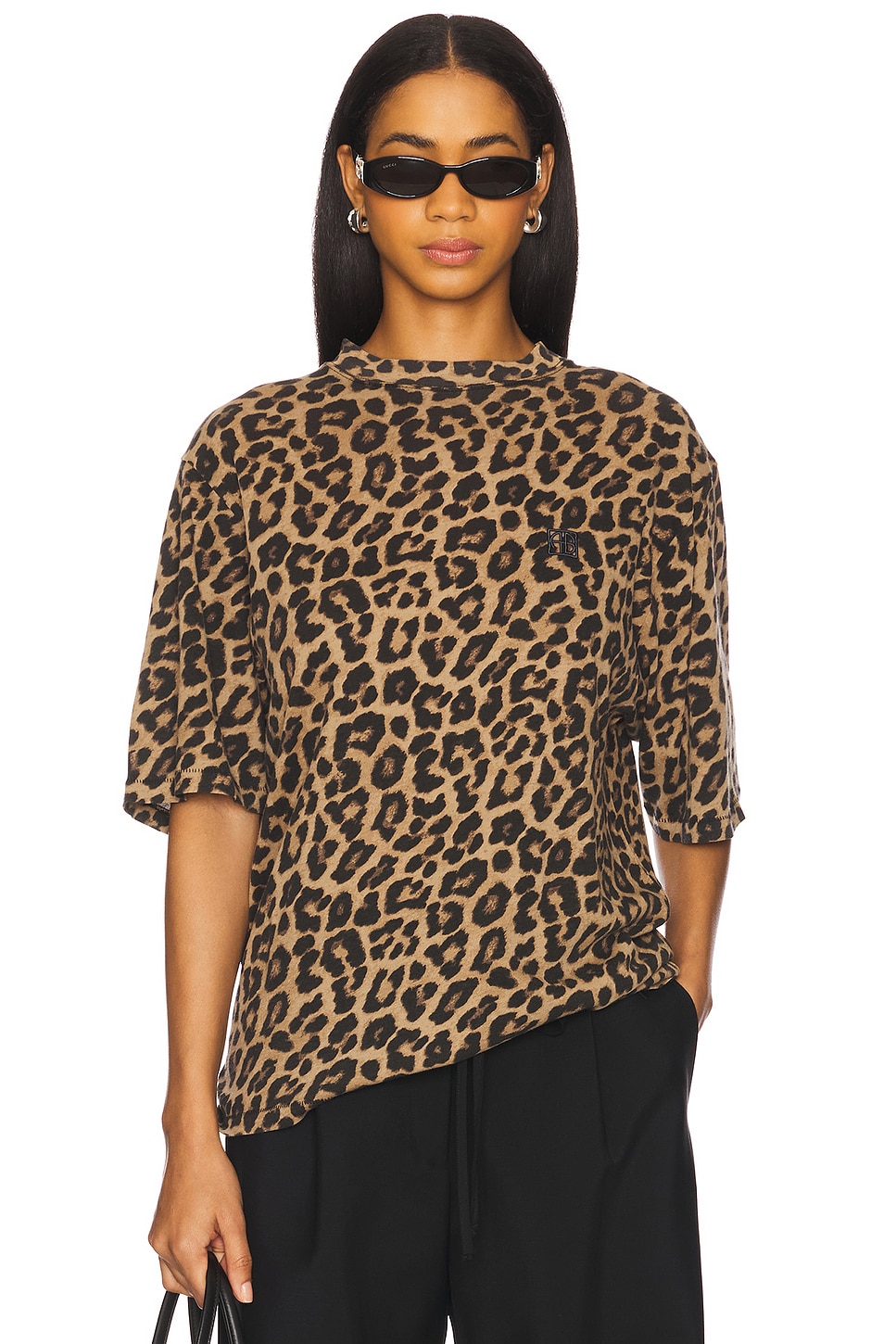 

Футболка Avi Anine Bing, black & brown leopard