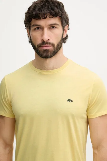 Футболка хлопковая Lacoste, желтый — фото 4