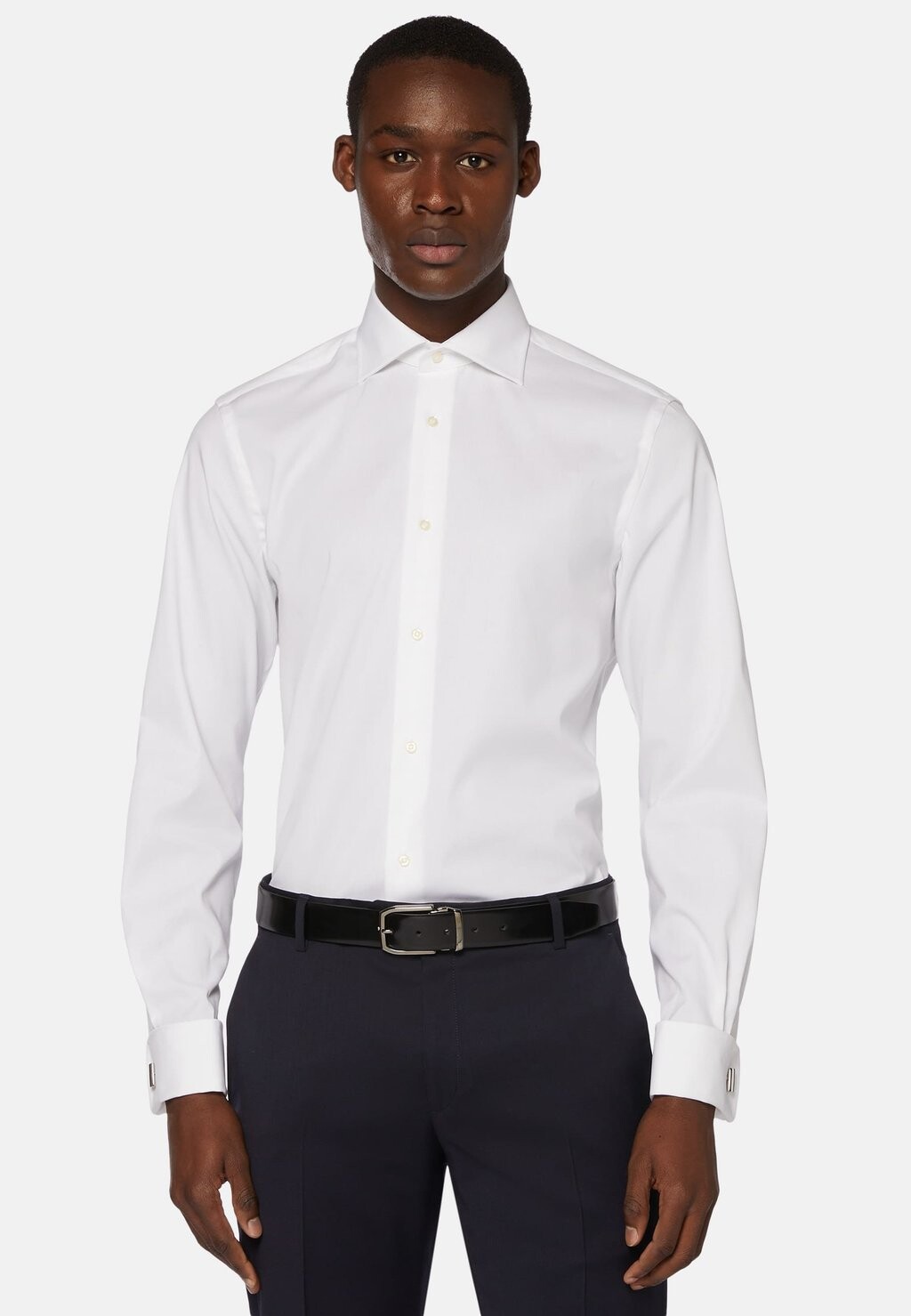 

Рубашка Stretch P Point D.Cuff Windsor Collar Boggi Milano, белый