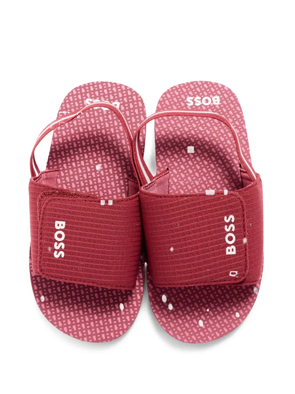 Сандалии с ремешком на липучке Boss Kidswear, красный — фото 4