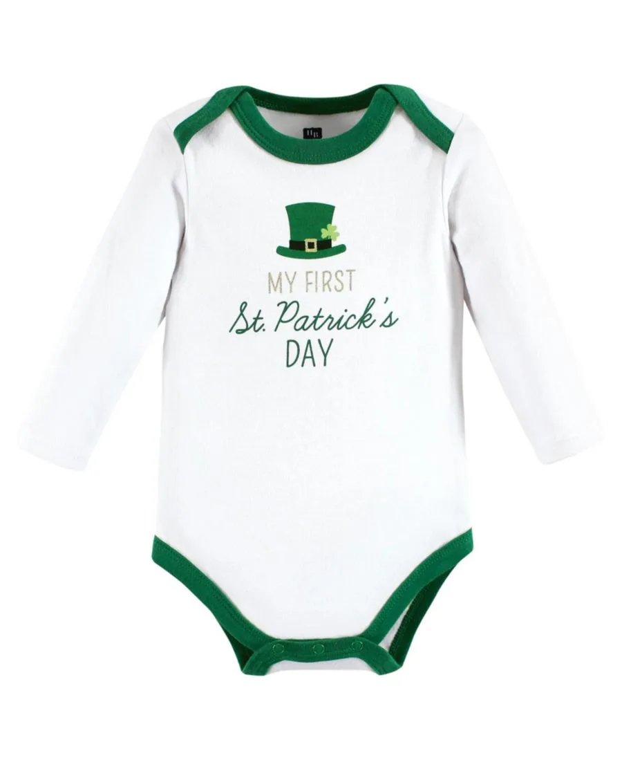 Хлопковые боди с длинными рукавами, комплект из 3 штук Hudson Baby, Lucky Charm — фото 3