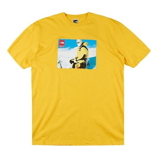 

Футболка fw18 the north face photo yellow tee Supreme, желтый