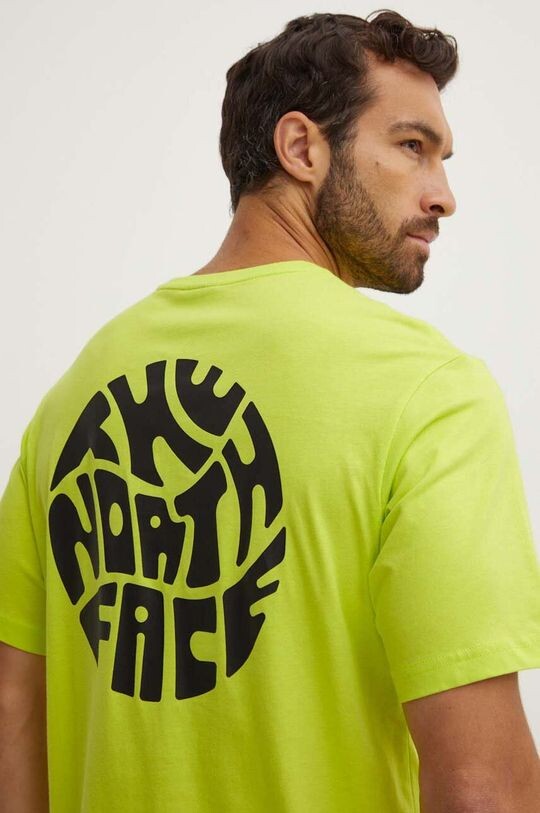 

Хлопковая футболка The North Face, зеленый