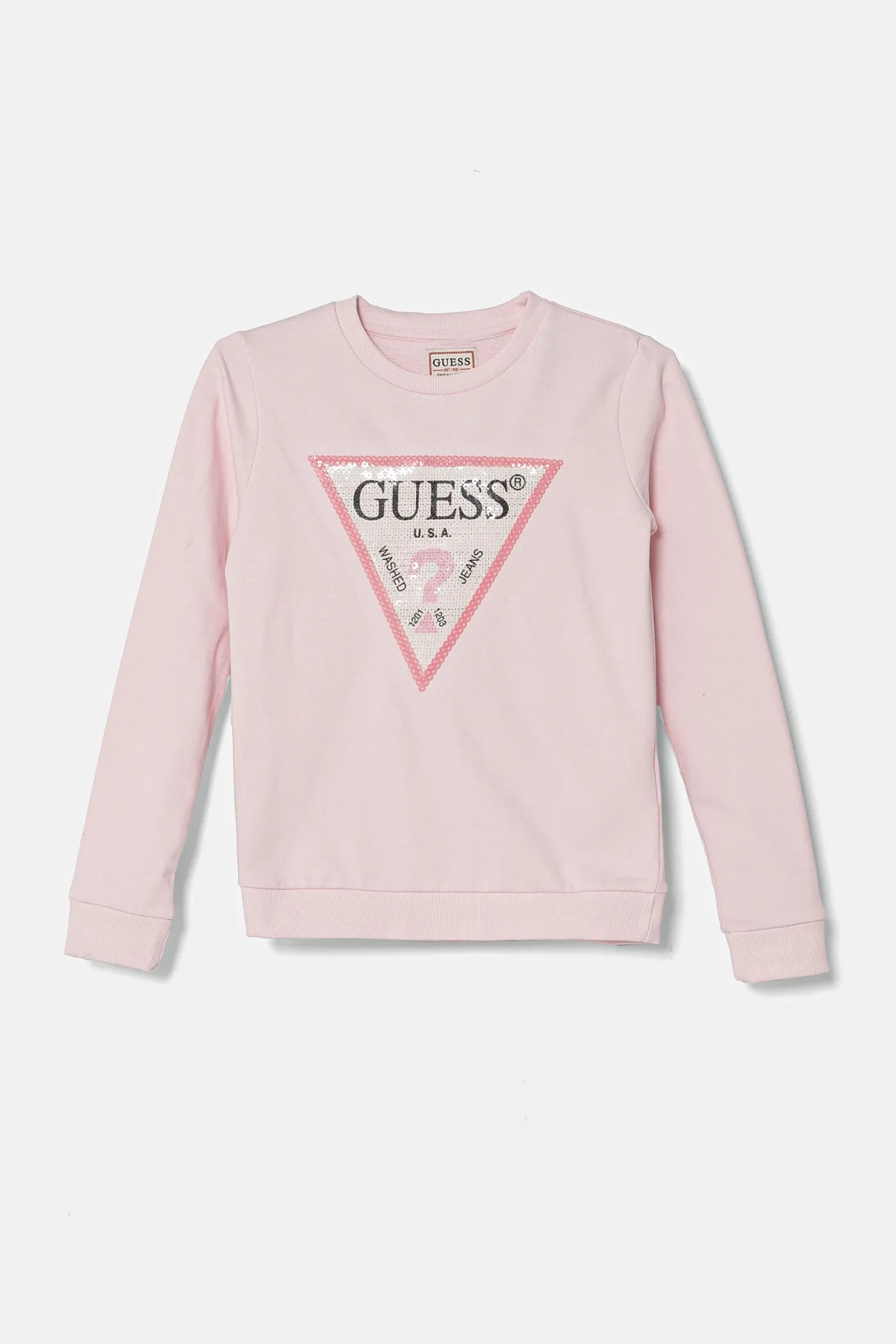 

Детская хлопковая толстовка Guess, розовый