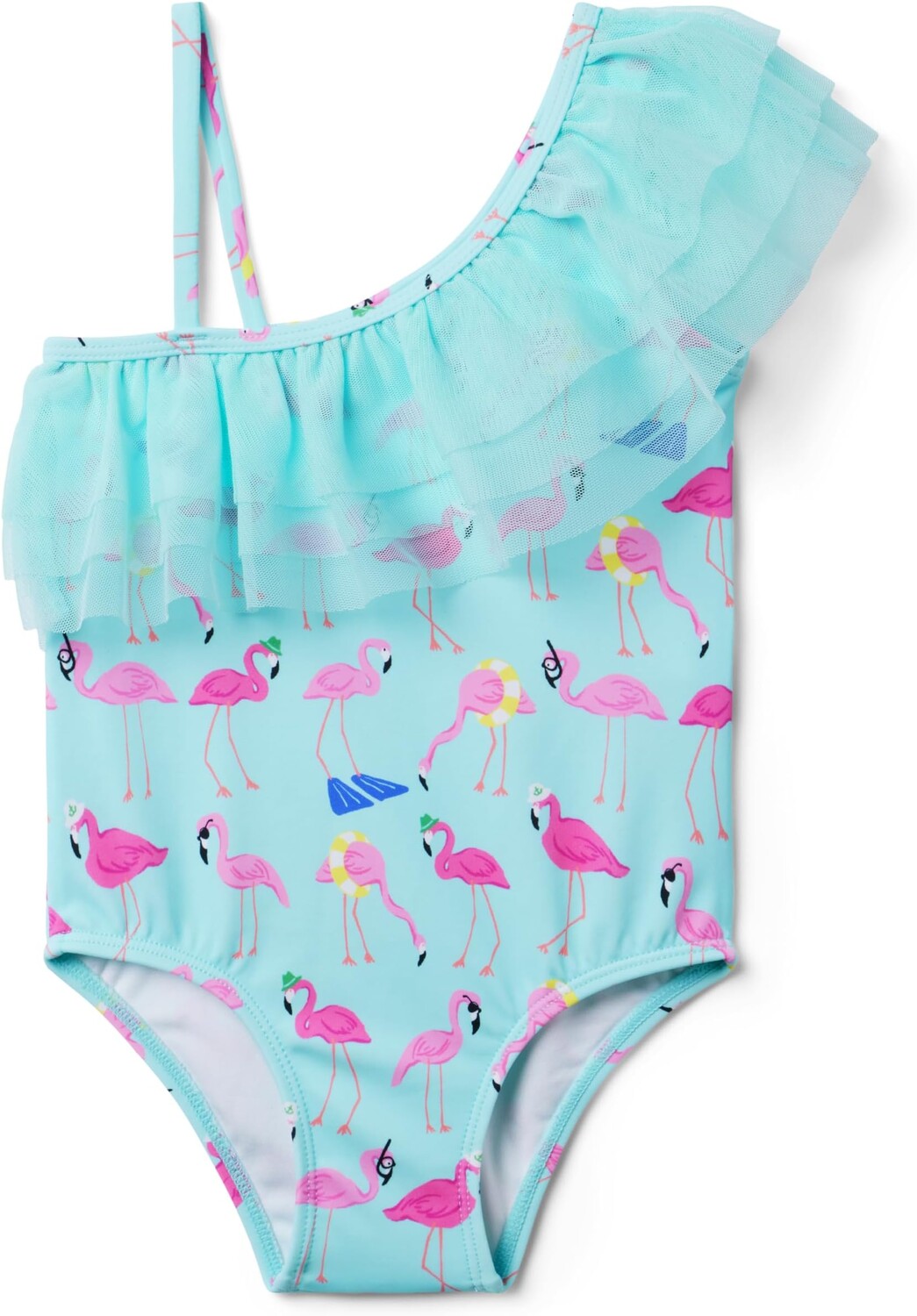 

Купальник Janie and Jack Flamingo Printed Onepiece Swim, цвет Multicolor