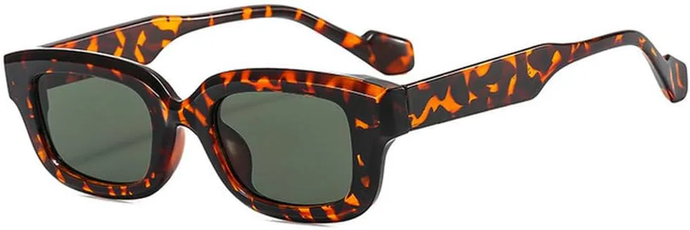 

Модные солнцезащитные очки Fashion Candy для женщин и мужчин, ретро-очки в маленькой оправе, трендовые модели, защита от ультрафиолета UV400 TVTBBVV, Leopard Green