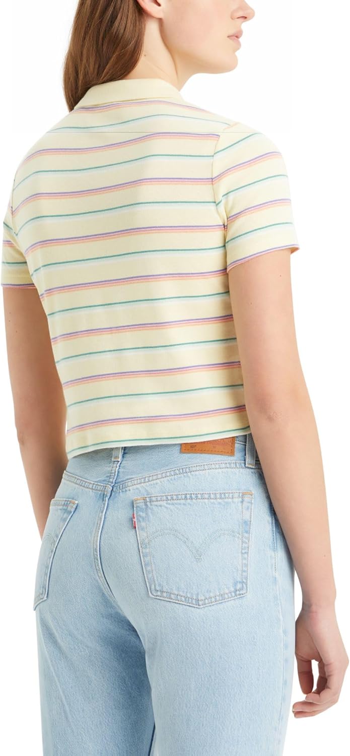 

Женская футболка-поло Levi's Suki, (New) Laura Stripe Pear Sorbet