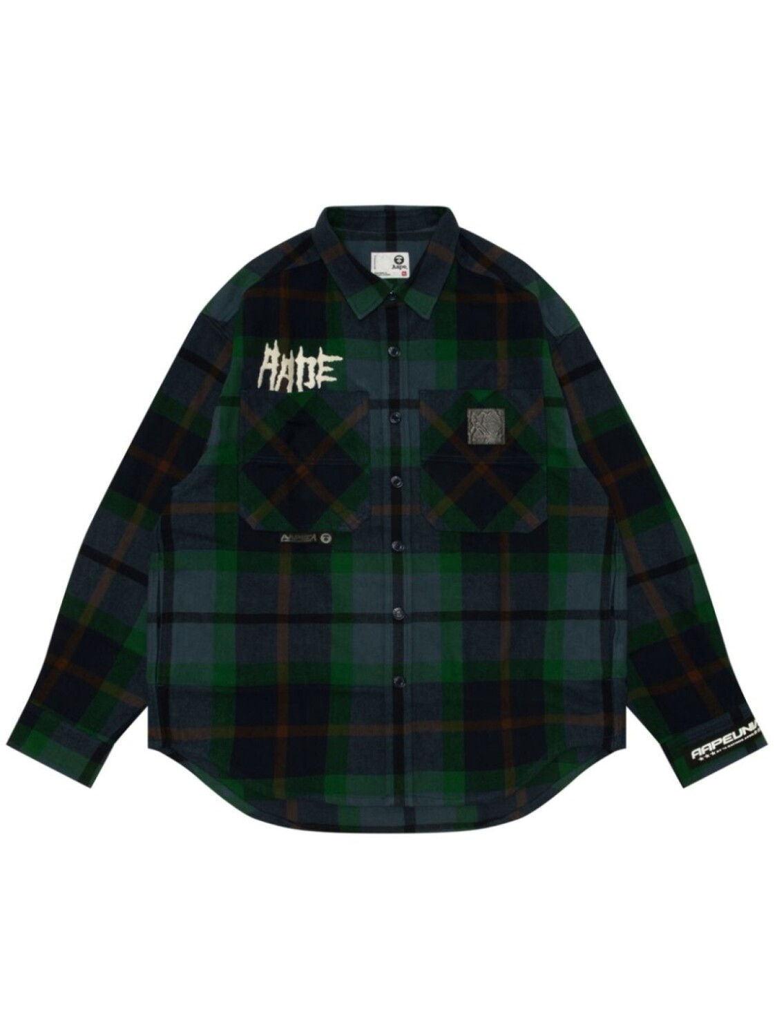 

Клетчатая рубашка AAPE BY *A BATHING APE, синий