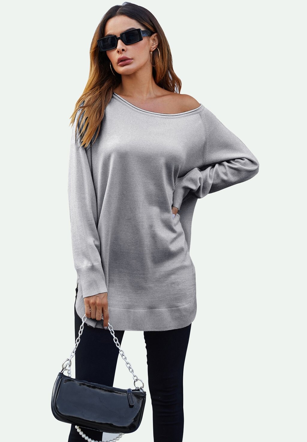 

Вязаный свитер OVERSIZE FS Collection, цвет grey