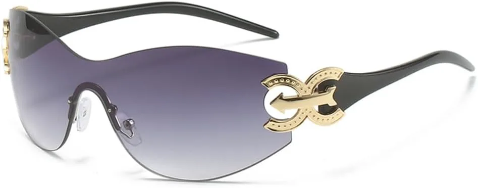 

Женские солнцезащитные очки большого размера с градиентным переходом цвета, винтажные солнцезащитные очки в стиле ретро, ​​защита от ультрафиолета UV400 HDUBFY, 1