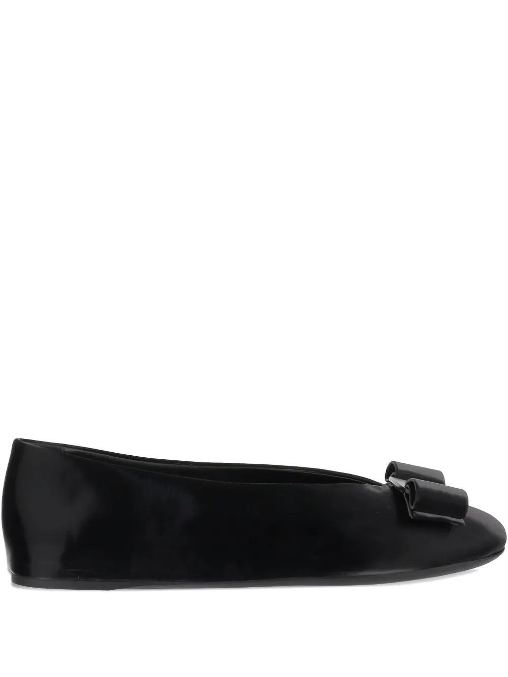 Балетки с бантом Ferragamo, черный