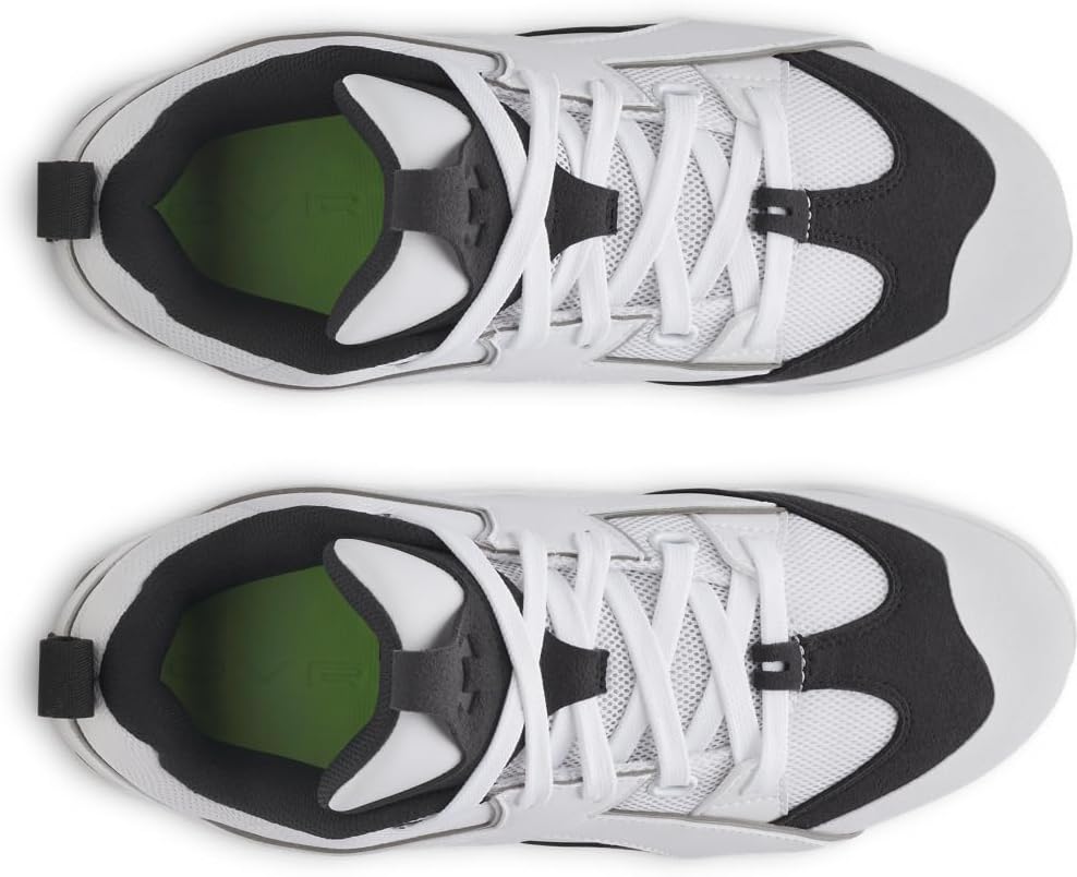 Under Armour мужские бейсбольные бутсы Yard Icon Mt, (100) White/White/Black — фото 4