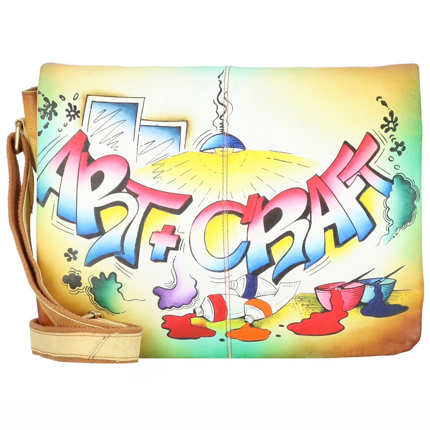 

Сумка через плечо Greenland Nature Art+Craft Messenger Leder 41 cm, цвет handbemalt