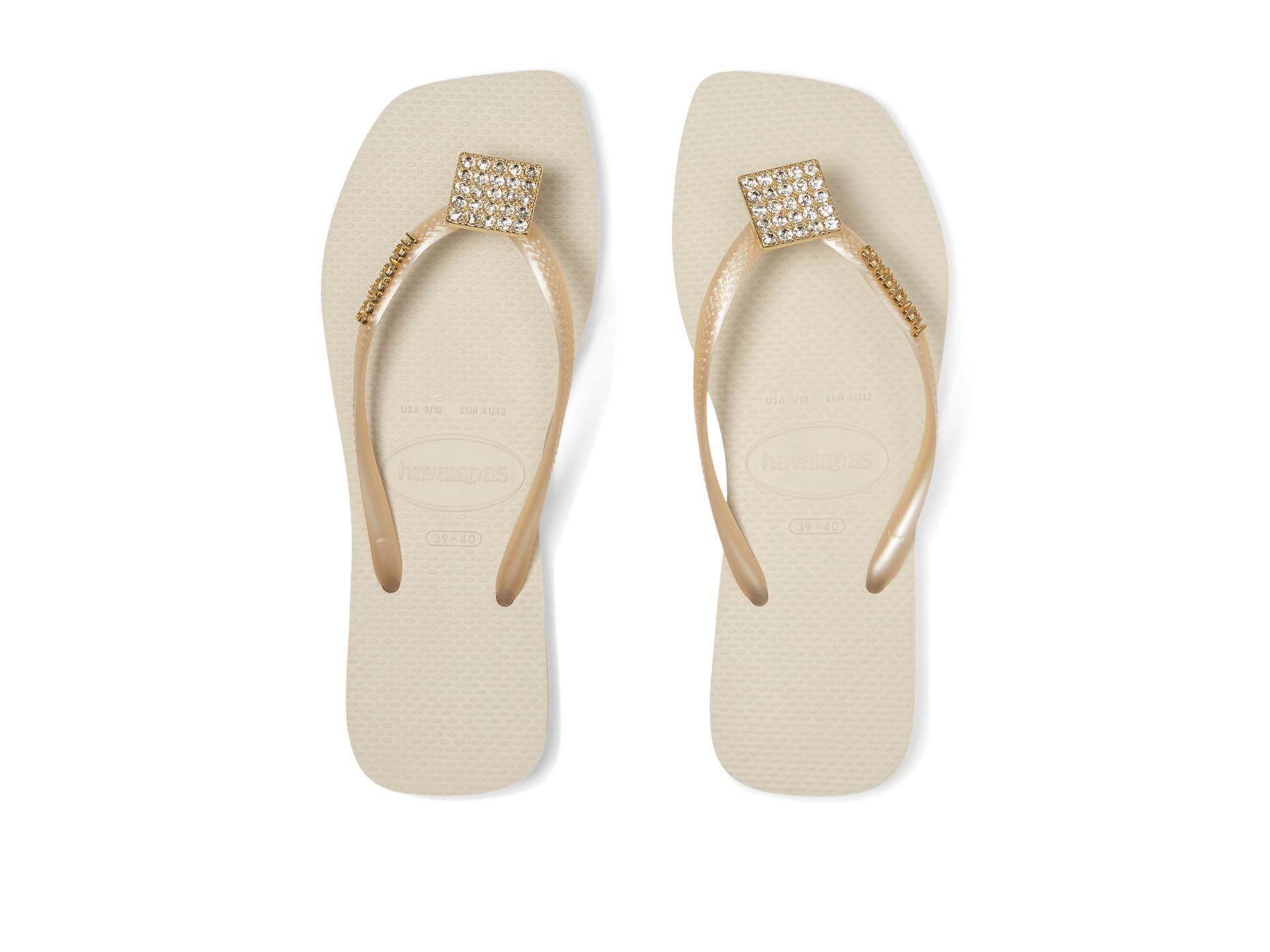 Сандалии Havaianas Slim Crystal Square Elegance Sandals, бежевый
