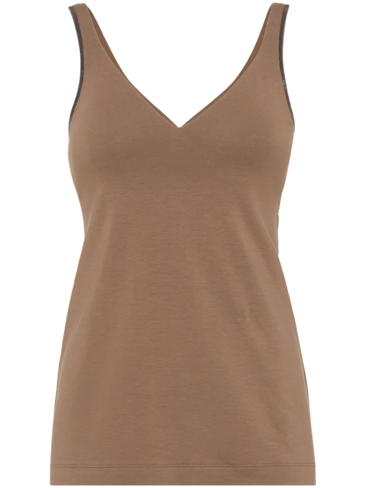 

Топ из джерси Brunello Cucinelli, коричневый