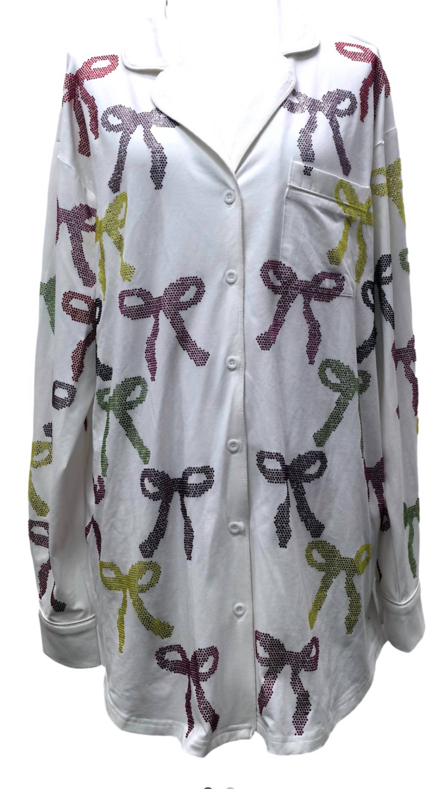 

Радужное пижамное платье в белом цвете QUEEN OF SPARKLES