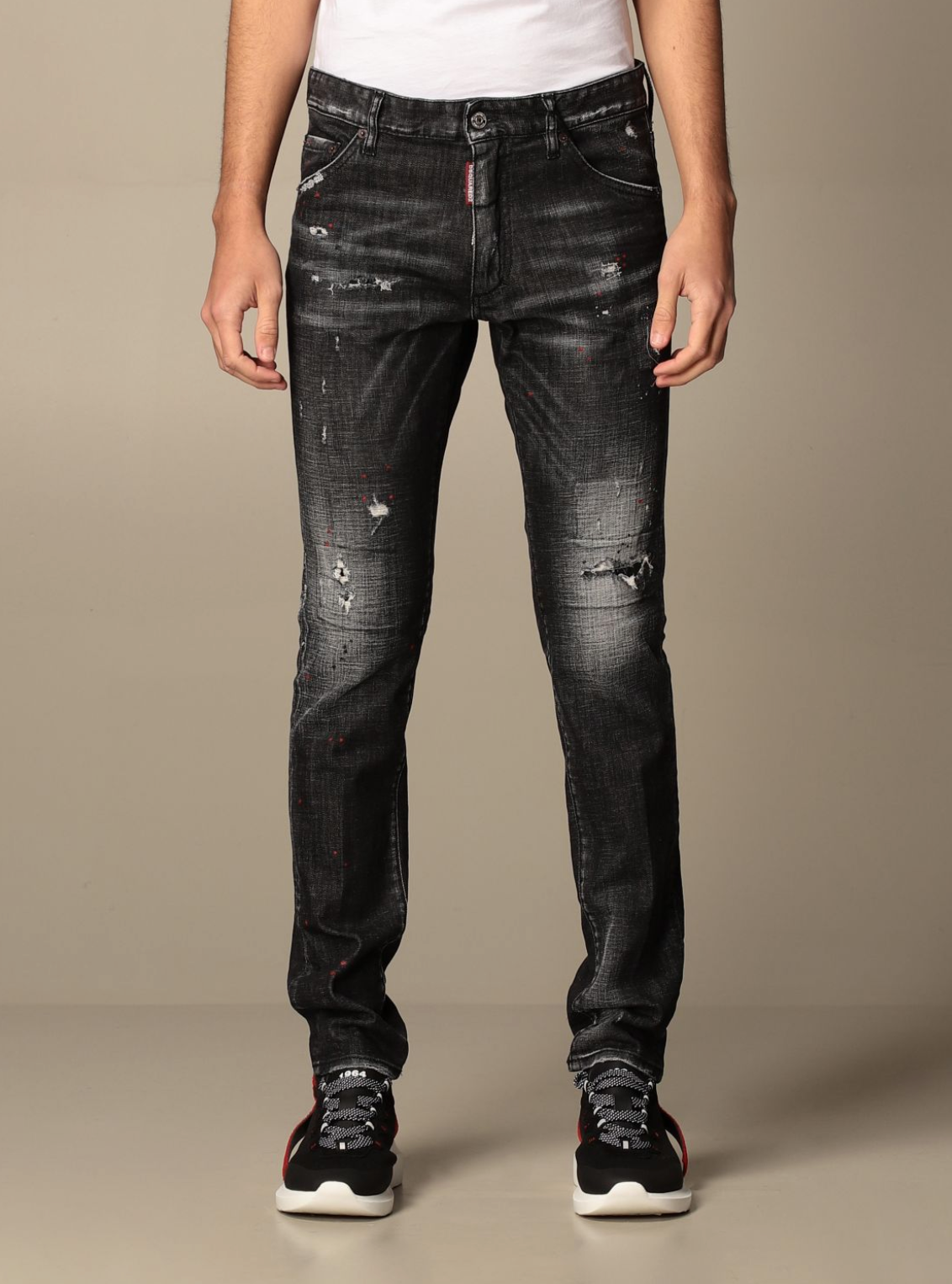 

Черные хлопковые мужские джинсы Dsquared2
