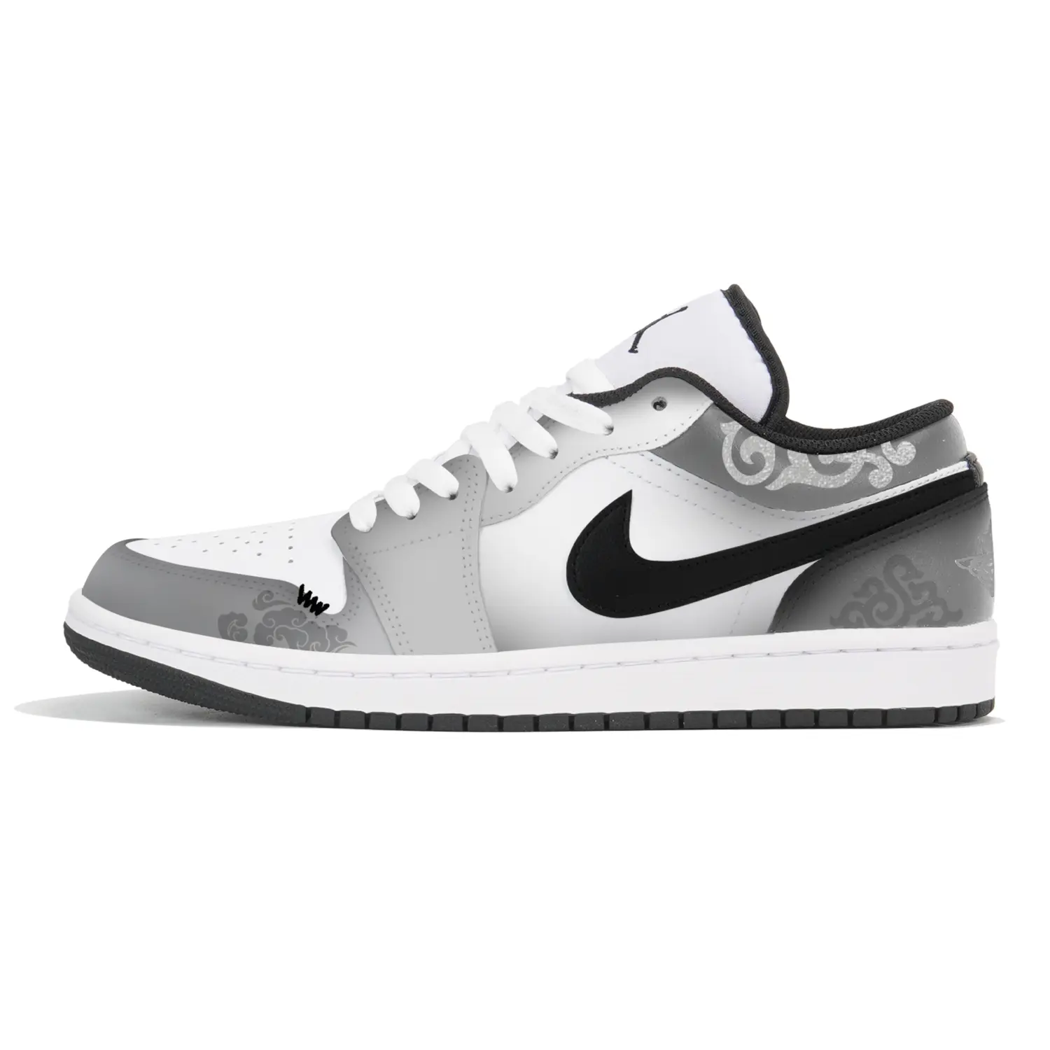 

Jordan Air 1 нескользящие износостойкие низкие винтажные баскетбольные кроссовки мужские gray white