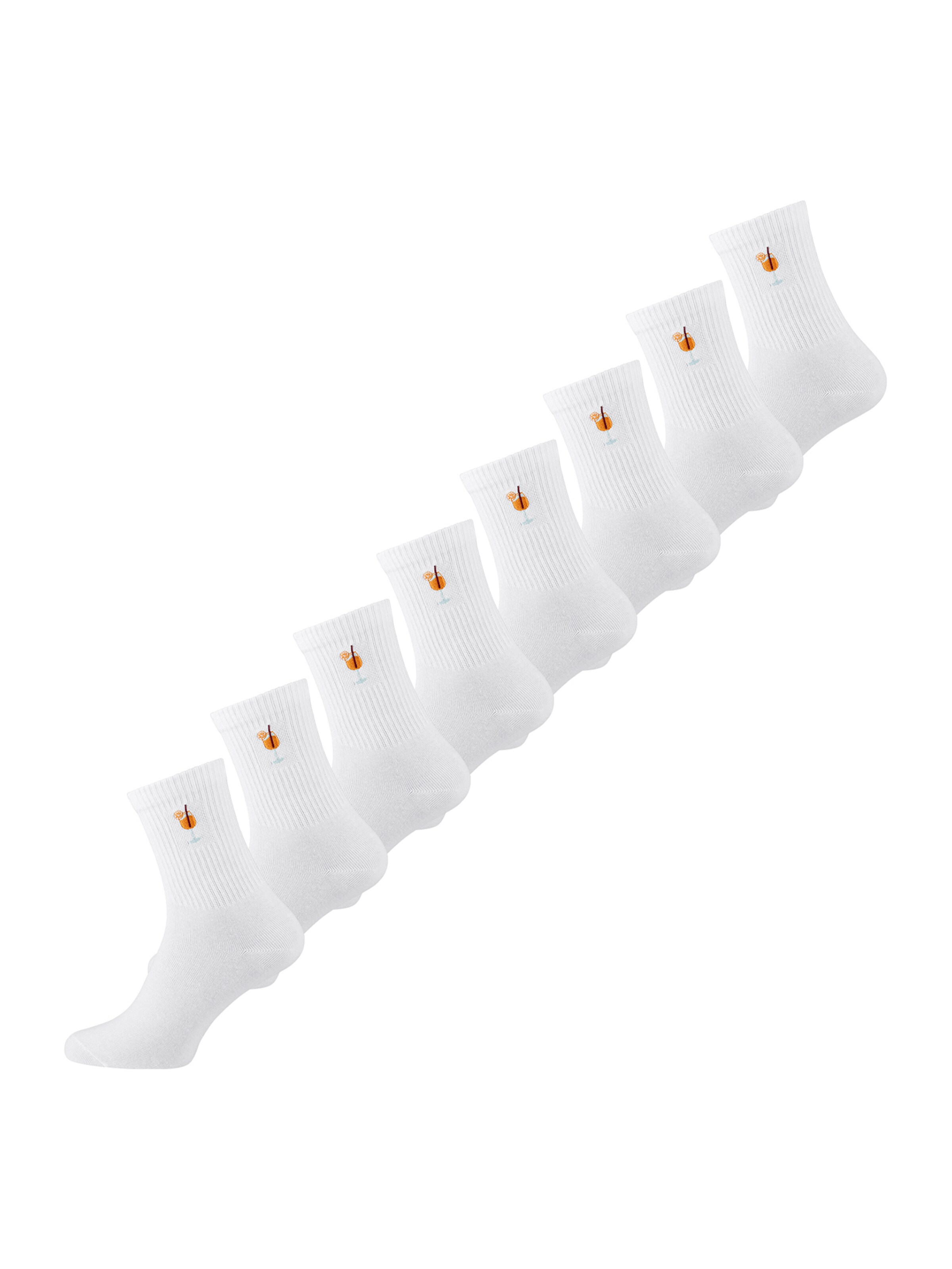 

Nur Die Носки 'Good Vibes Motiv Statement Socken Tennissocken' в белом цвете