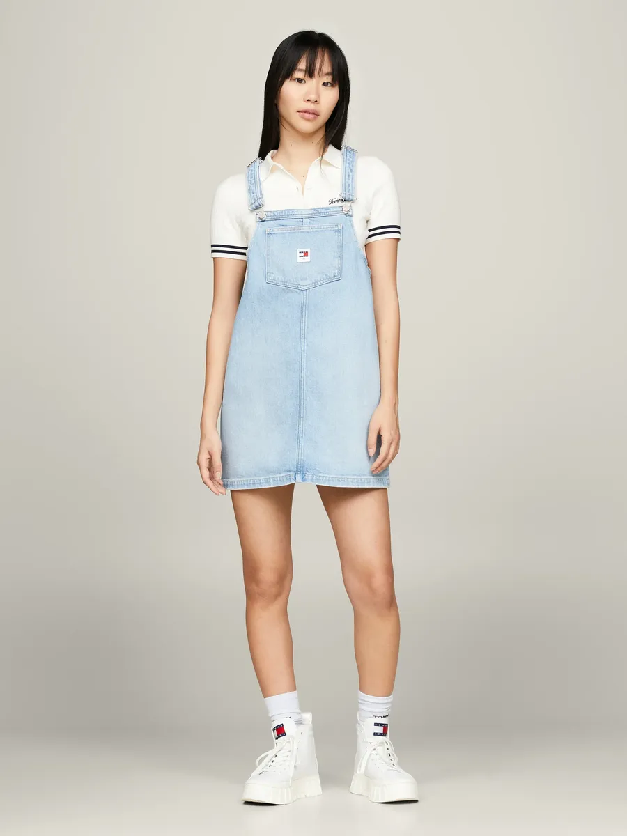 

Джинсовое платье Tommy Jeans "PINAFORE DRESS BH6110", с карманами, джинсовый