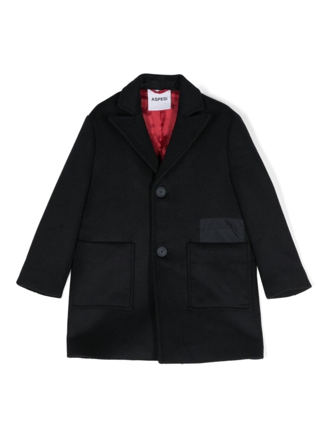 

Aspesi Kids однобортное пальто, черный