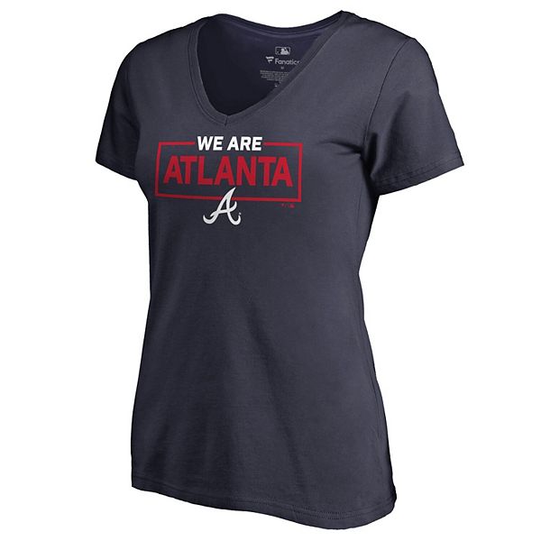 

Женская футболка v-neck Atlanta Braves We Are Icon Unbranded