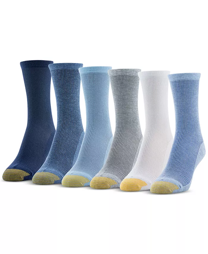 

Женские носки Refined Rib Perfect Fit, 6 пар Gold Toe, мультиколор