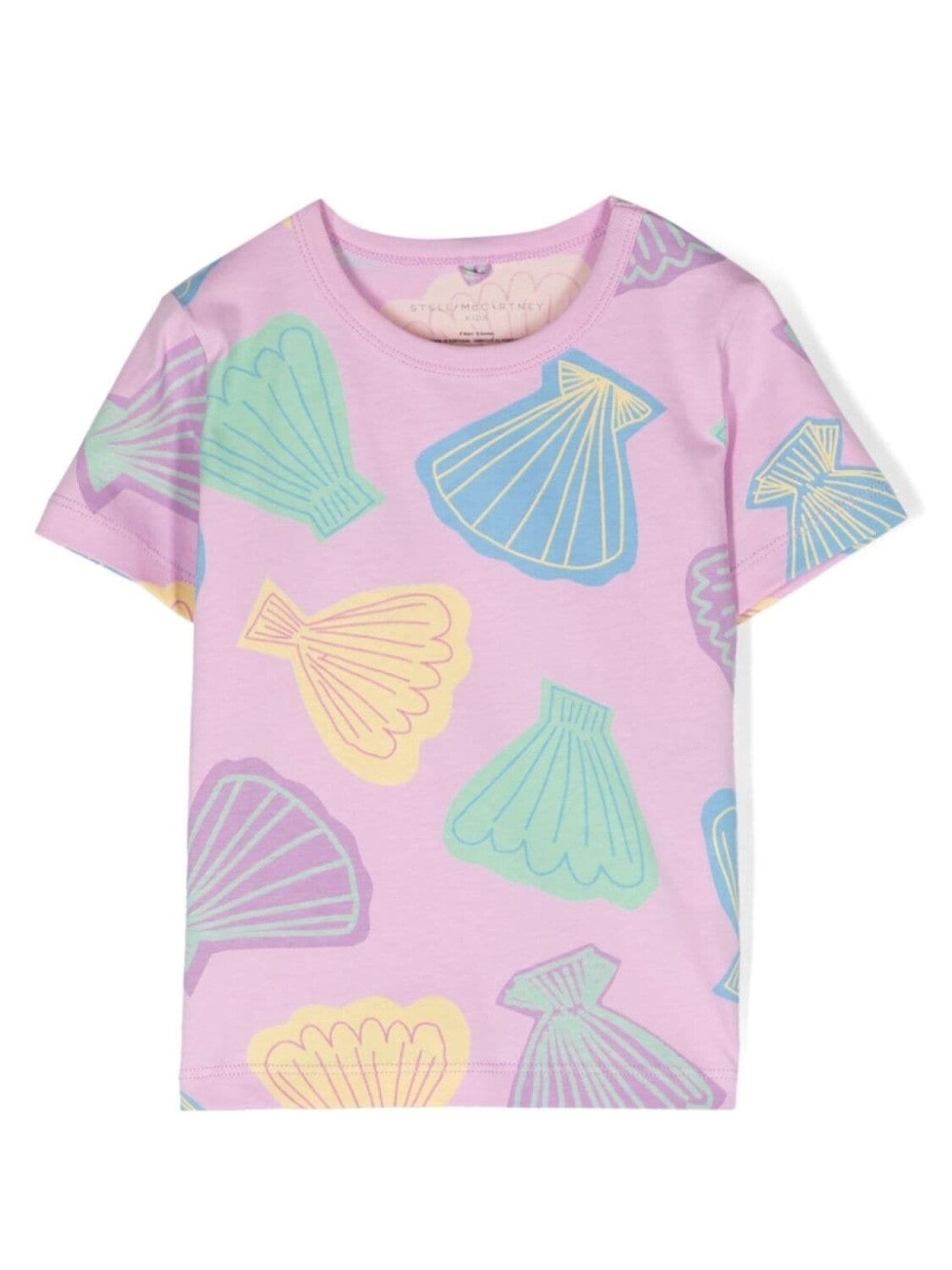 

Футболка с принтом Seashell Stella McCartney Kids, розовый