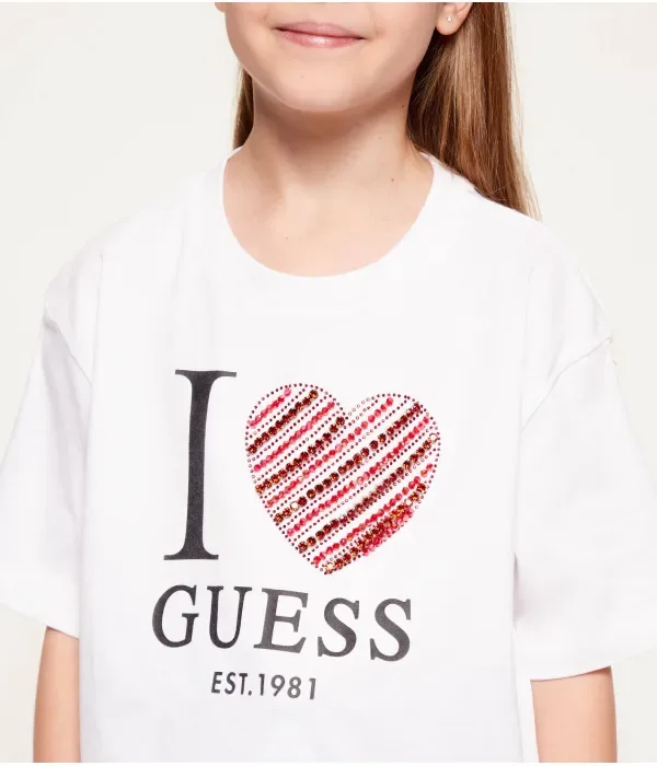 Футболка relaxed fit Guess, белый — фото 4