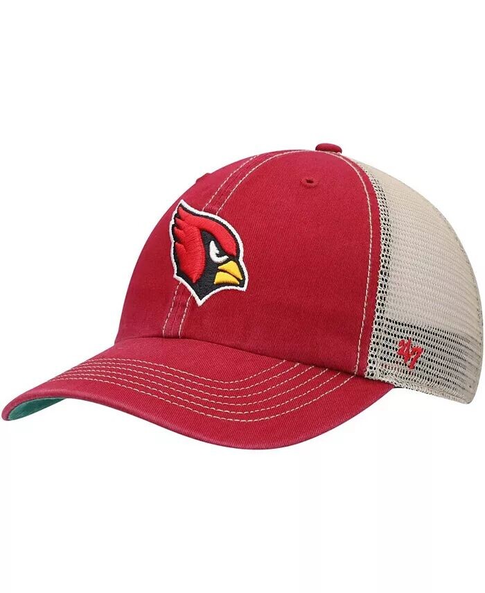 

Мужская кепка Cardinal из натурального материала Arizona Cardinals Trawler Trucker Clean Up Snapback '47 Brand