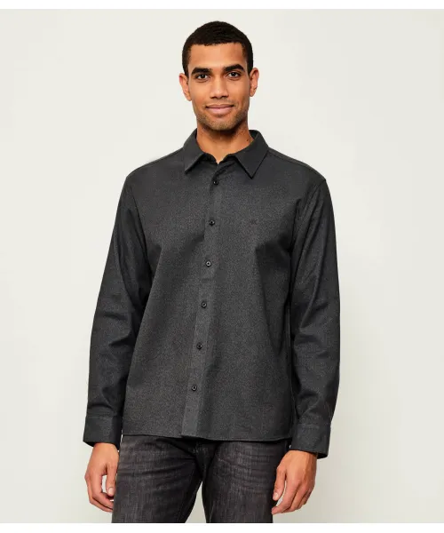 

Меланжевая рубашка Regular fit Calvin Klein, черный