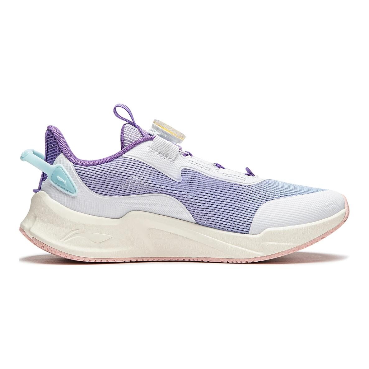 Кроссовки детские Dragonfly Leap V2 GS Low-top белые/фиолетовые Lining Young, фиолетовый — фото 2