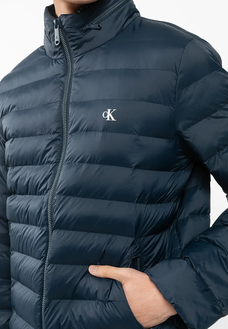 Куртка пуховик с капюшоном, легкая нейлоновая, мужская Calvin Klein, чернильный — фото 3
