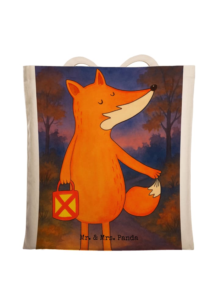 

Mr. & Mrs. Panda Сумка с изображением лисы и фонарика, без надписи, белого цвета