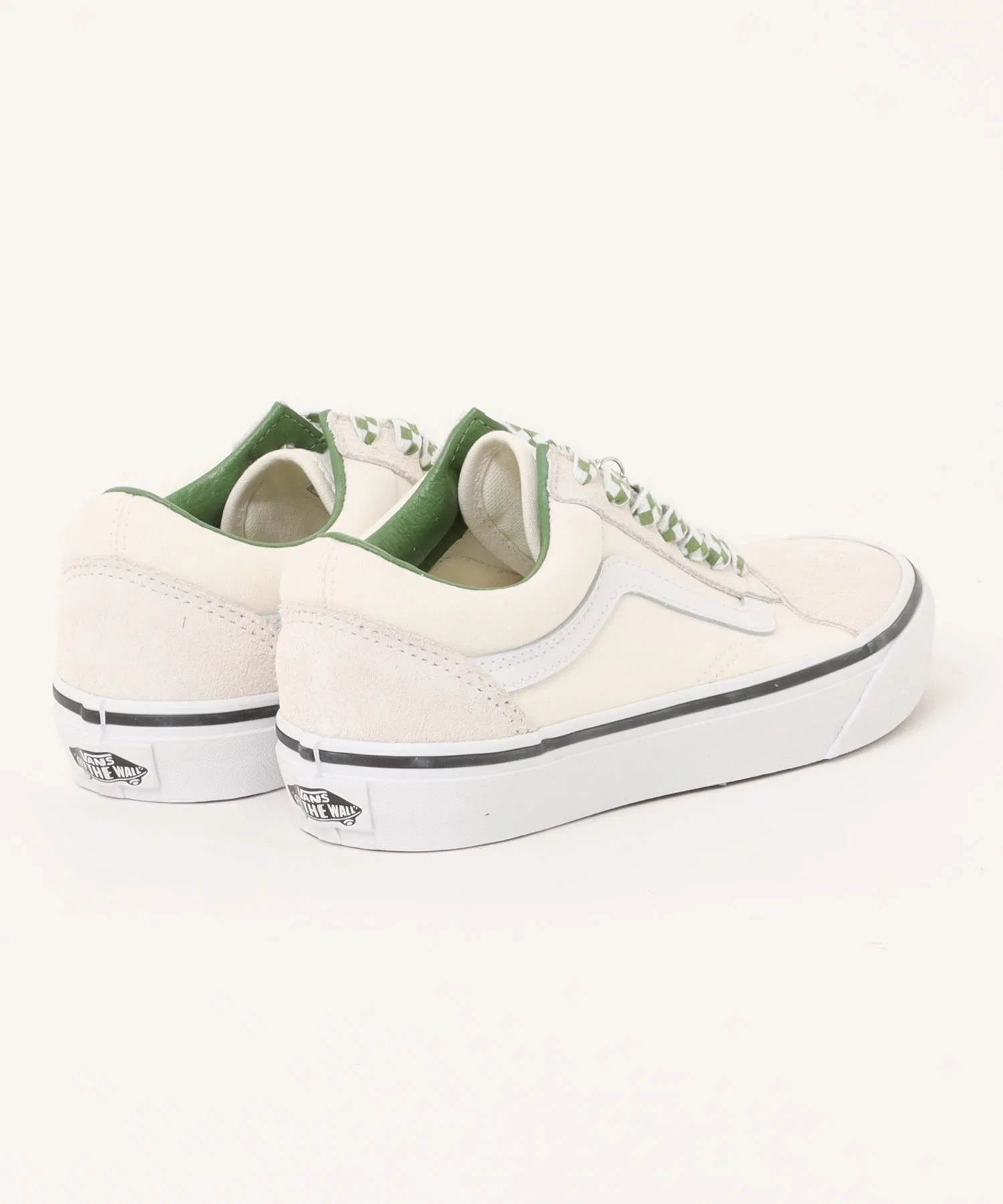 Мужские кроссовки VANS OLD SKOOL с боковой полосой белые — фото 2