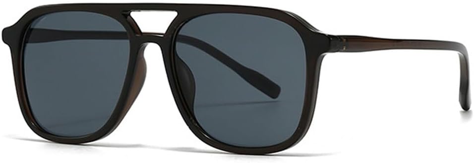 

Солнцезащитные очки UYPTK с двойной перемычкой, защитой от УФ-излучения UV400 и прозрачными линзами, для женщин и мужчин, для активного отдыха, спорта, путешествий, черные, коричневые, серые YLTPHD, Black Brown Grey