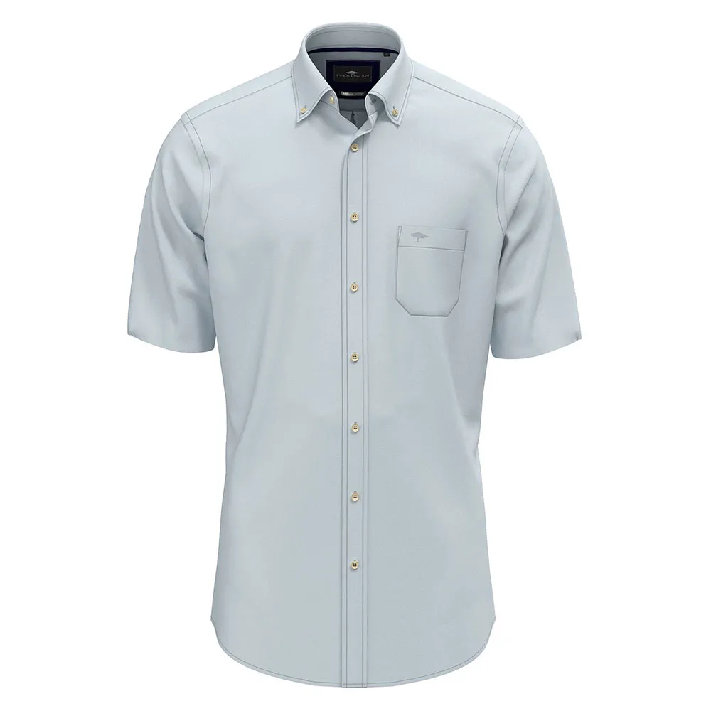 

Рубашка с коротким рукавом Fynch Hatton Classic Solid Slub, синий